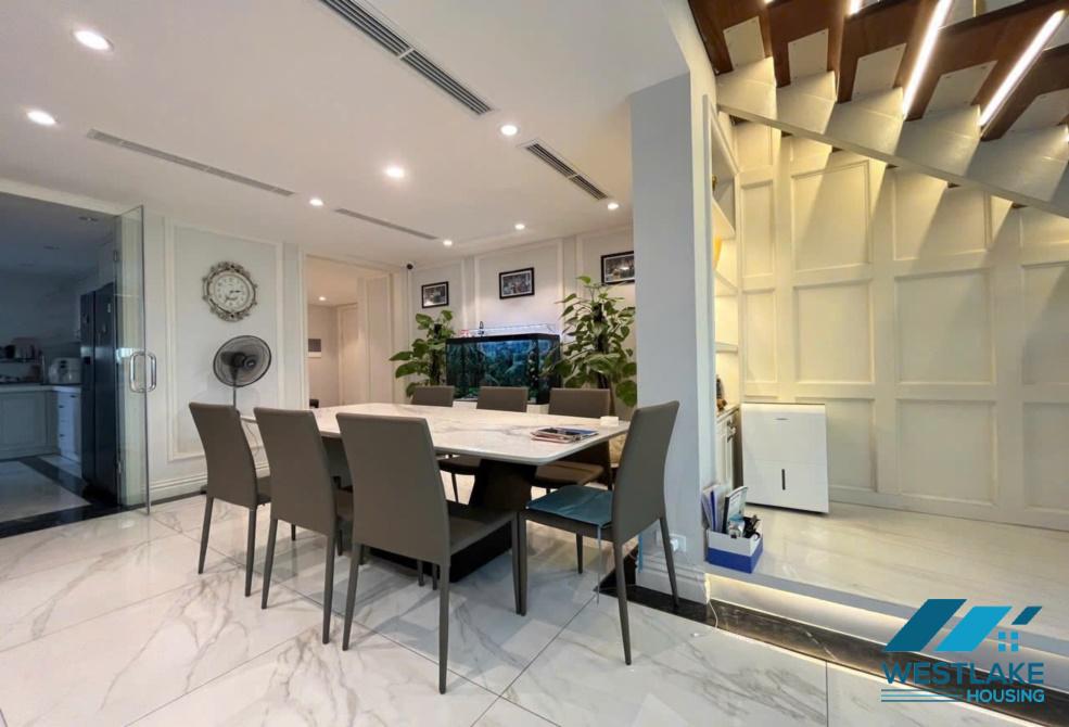 Morden duplex apartment with 4 bedrooms for rent in Ciputra, Tay Ho district, Ha Noi