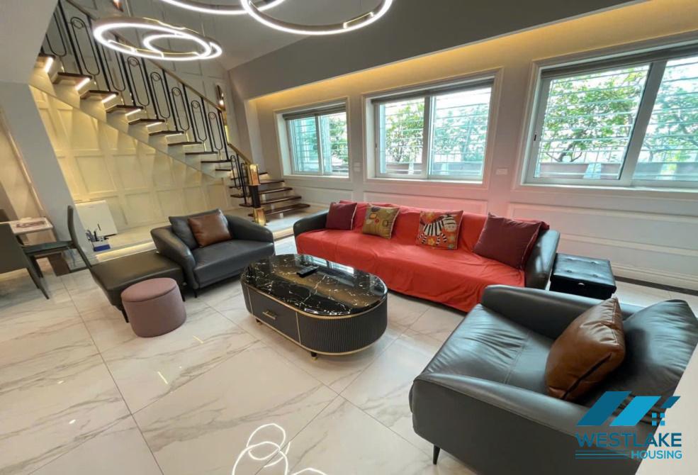 Morden duplex apartment with 4 bedrooms for rent in Ciputra, Tay Ho district, Ha Noi