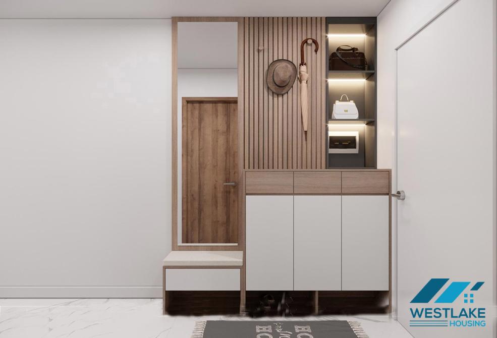 A sleek and modern apartment for rent in Sunshine City, Hanoi