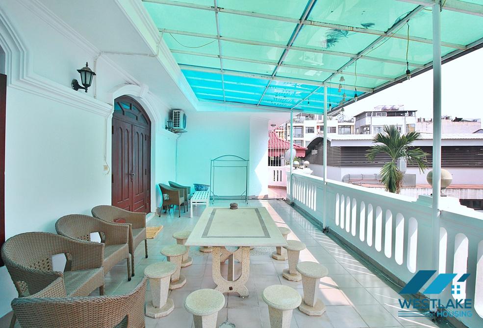 High ceiling French villa for rent in Tay Ho, Ha Noi