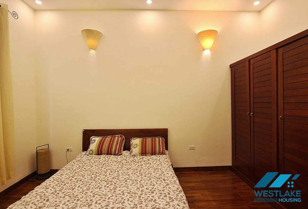 Lake view two bedrooms apartment for rent on Quang Khanh street, Tay Ho district, Ha Noi