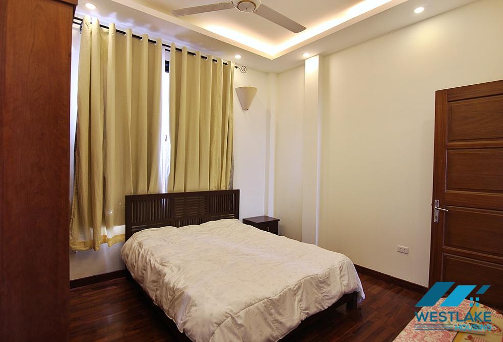 Lake view two bedrooms apartment for rent on Quang Khanh street, Tay Ho district, Ha Noi