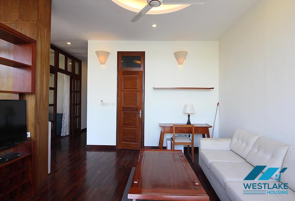 Lake view two bedrooms apartment for rent on Quang Khanh street, Tay Ho district, Ha Noi