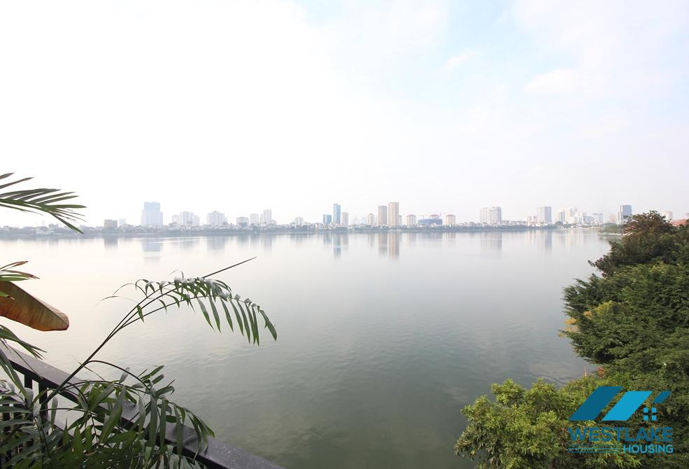 Lake view 2 bedrooms apartment with large balcony for rent in Tay Ho, Ha Noi