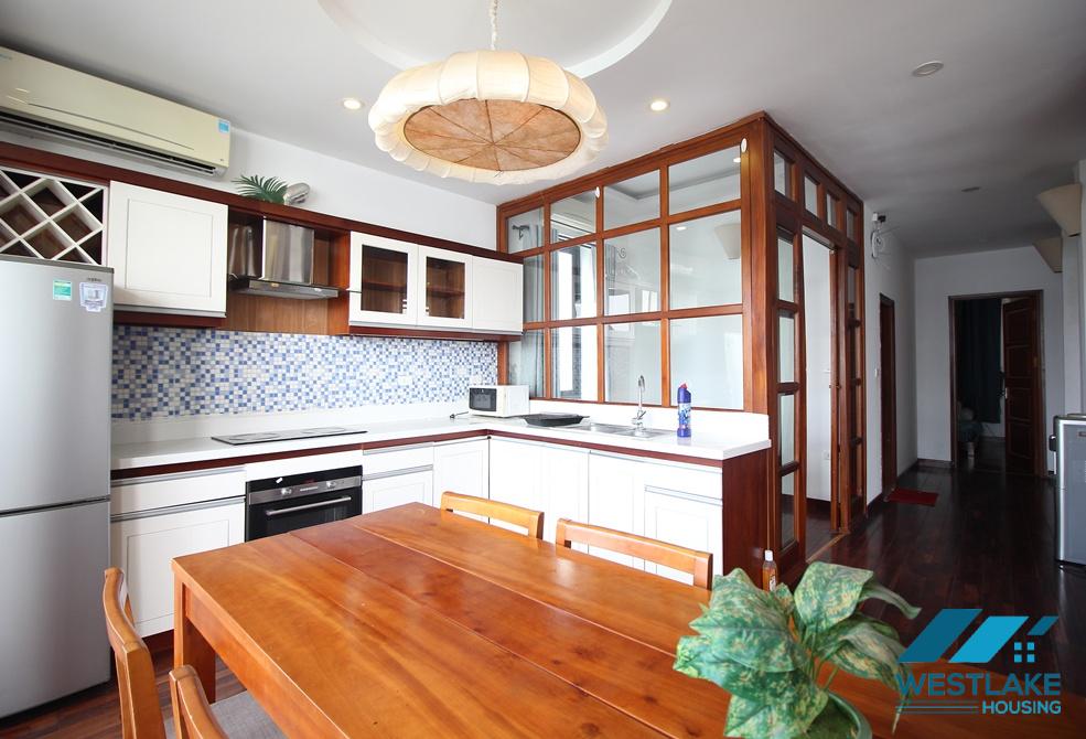 Lake view 2 bedrooms apartment with large balcony for rent in Tay Ho, Ha Noi