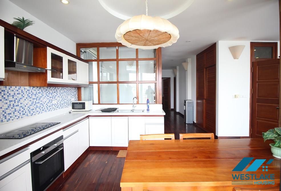 Lake view 2 bedrooms apartment with large balcony for rent in Tay Ho, Ha Noi