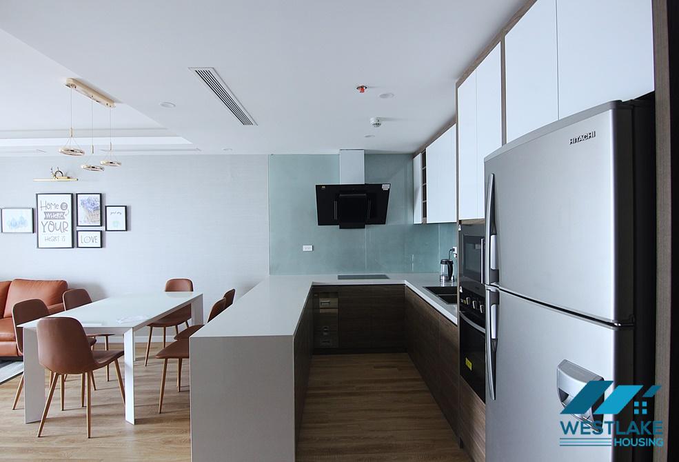 A luxury 3 bedrooms apartment for rent in B building D' Le Roi Soleil, Xuan Dieu, Ha Noi