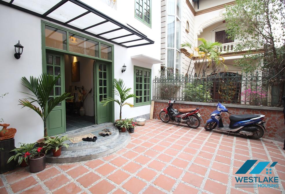 A cozy house with nice outdoor space for rent in Tay Ho, Ha Noi