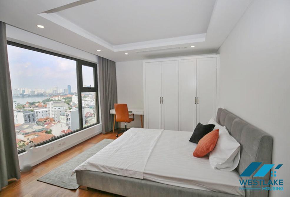 Modern apartment for rent in Tower B, D'Le Roi Solie Building, Xuan Dieu st, Tay Ho, Ha Noi