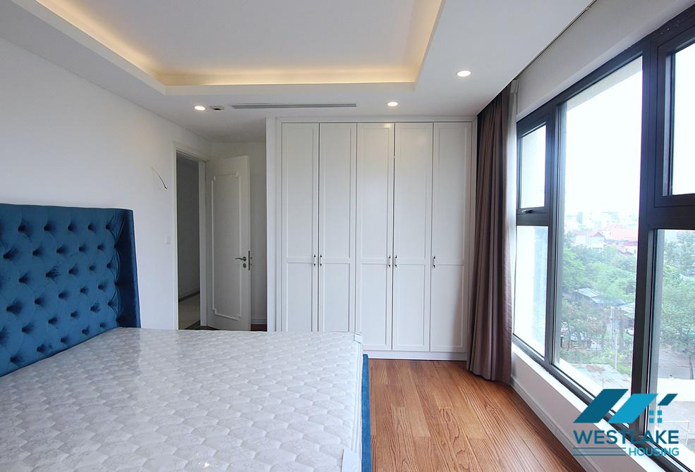 A royal 3 bedroom apartment for rent in D' Le Roi Soleil building, Xuan Dieu, Tay Ho