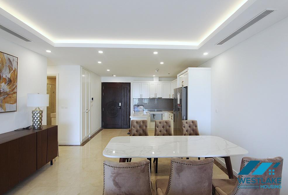 A royal 3 bedroom apartment for rent in D' Le Roi Soleil building, Xuan Dieu, Tay Ho