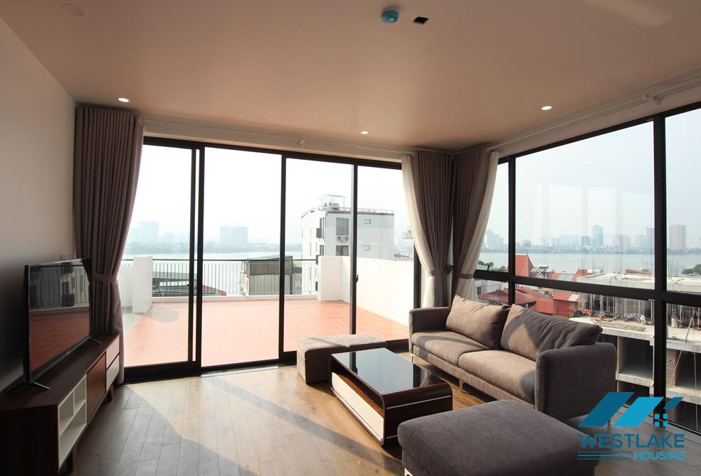 Gorgeous top floor with huge balcony apartment in Tay ho, Ha noi