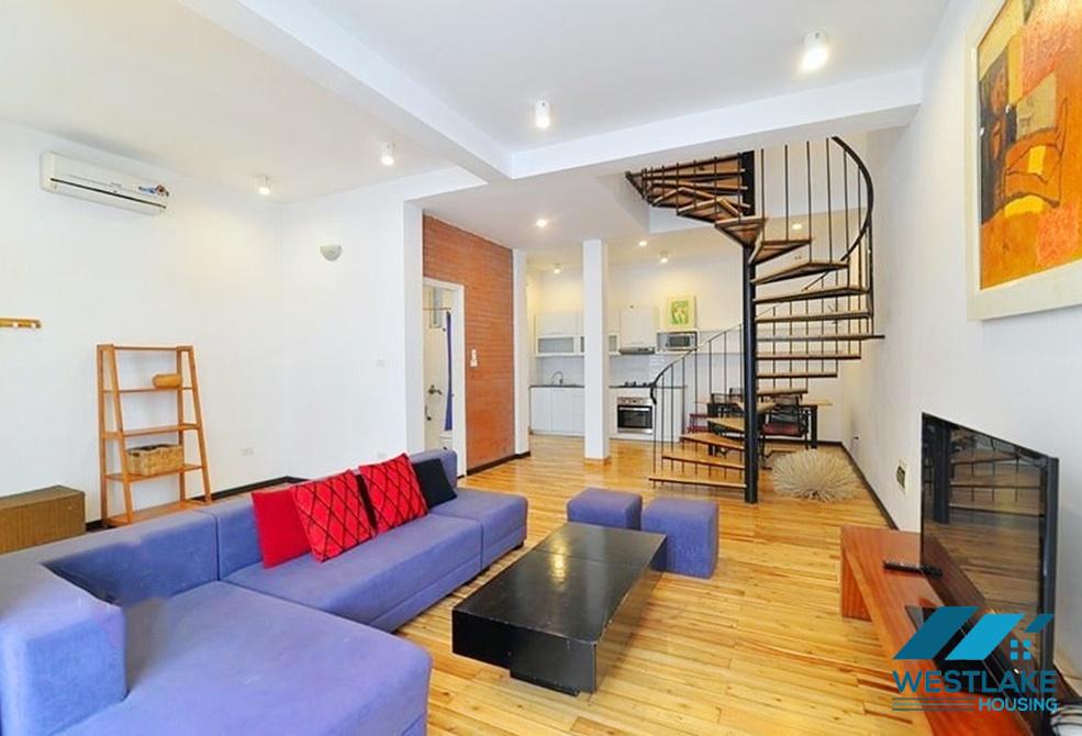 A brightly duplex 2 bedroom apartment for rent in Dang Thai Mai, Tay Ho