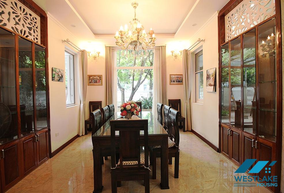 Garden 5 bedrooms house for rent in T block, Ciputra, Tay Ho, Ha Noi