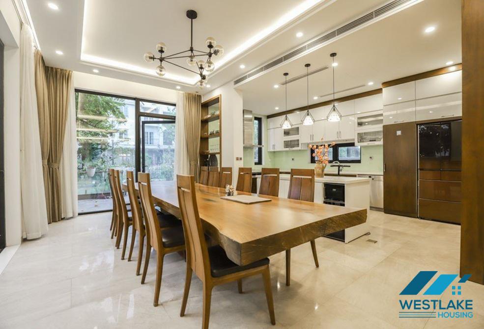 Beautiful 05 bedrooms house for rent in Hoa Sua street, Vinhomes Riverside, Long Bien, Ha Noi near BIS School