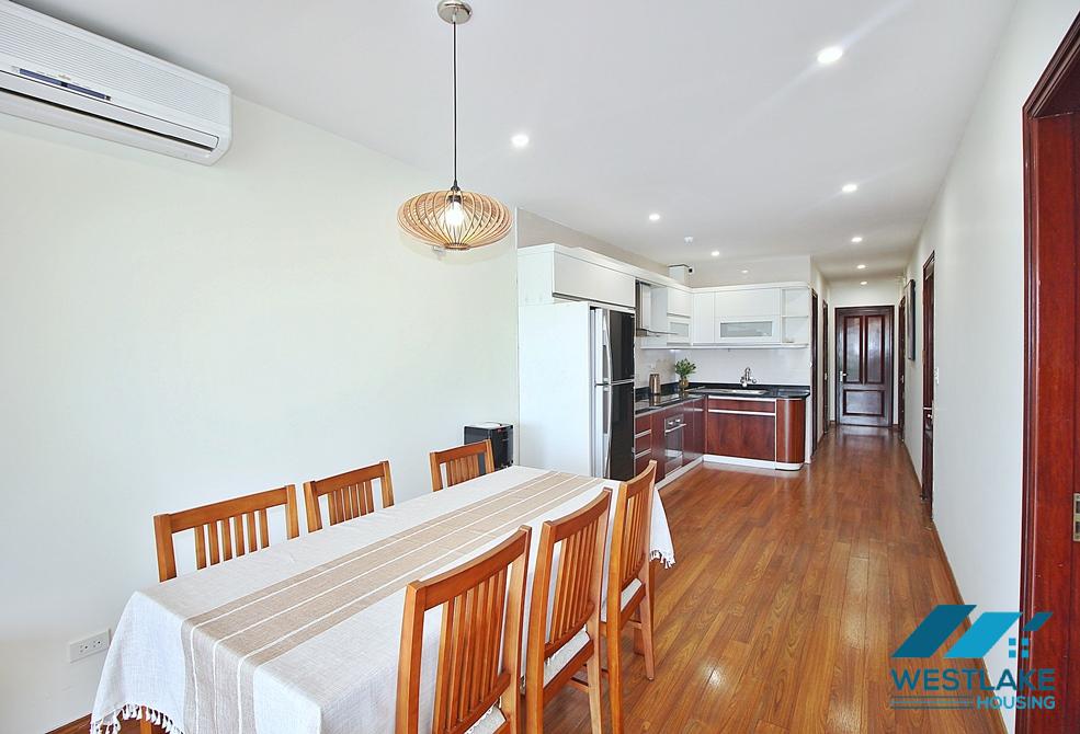 Bright 3 bedrooms apartment with beautiful lake view for rent in Tay Ho, Ha Noi