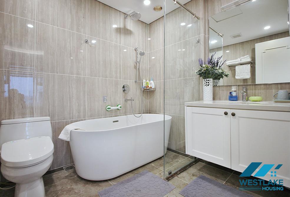 A charming 2+ bedrooms apartment for rent in D'Leroi Soleil buidling, Xuan Dieu, Tay Ho