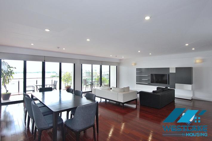 Beautiful 4 bedrooms apartment for rent with amazing West Lake view in Tay Ho, Ha Noi
