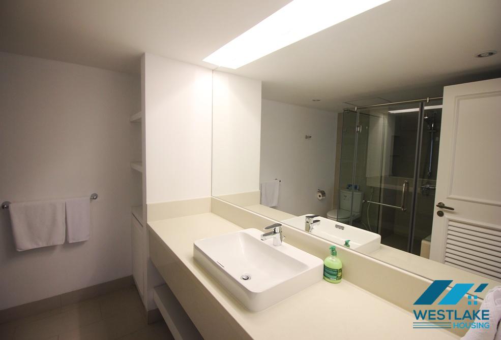 Wonderful apartment with stunning lakeview, nice furniture, outdoor swimming pool and gym for rent in Tay Ho, Ha Noi