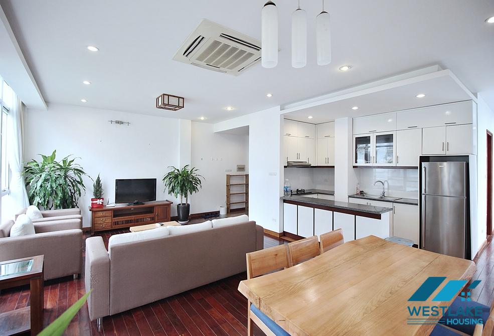 Spacious 02 bedrooms serviced apartment for rent in Tay Ho, Ha Noi