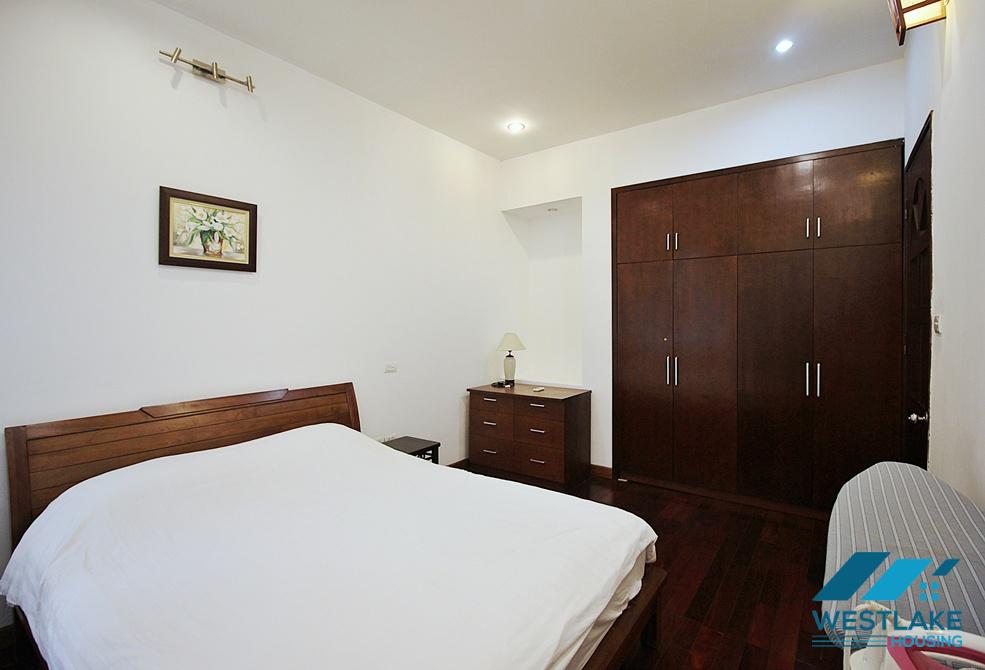 Serviced 02 bedroom apartment with back yard for rent on Xuan Dieu street, Tay Ho, Ha Noi