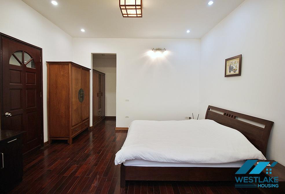Serviced 02 bedroom apartment with back yard for rent on Xuan Dieu street, Tay Ho, Ha Noi