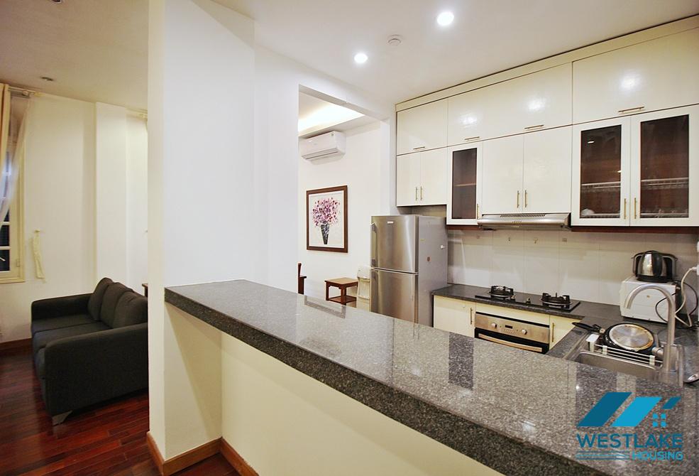 Serviced 02 bedroom apartment with back yard for rent on Xuan Dieu street, Tay Ho, Ha Noi
