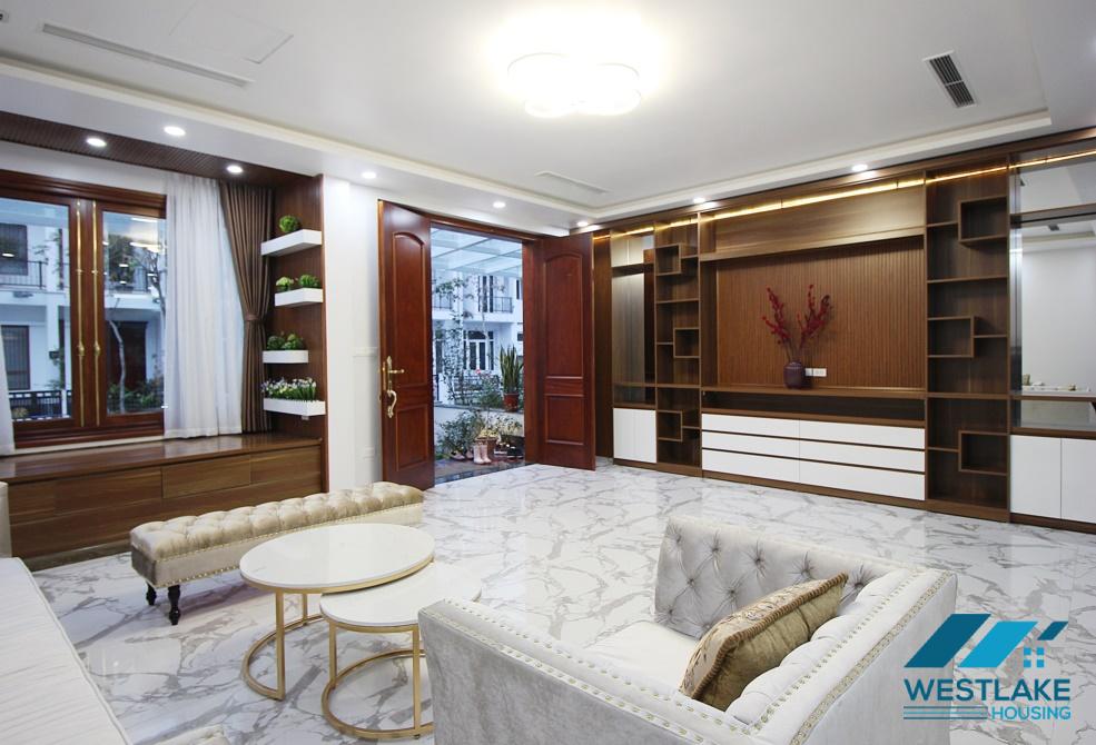 A new four bedroom house in K Block for rent in Ciputra Compound, Tay Ho, Ha Noi