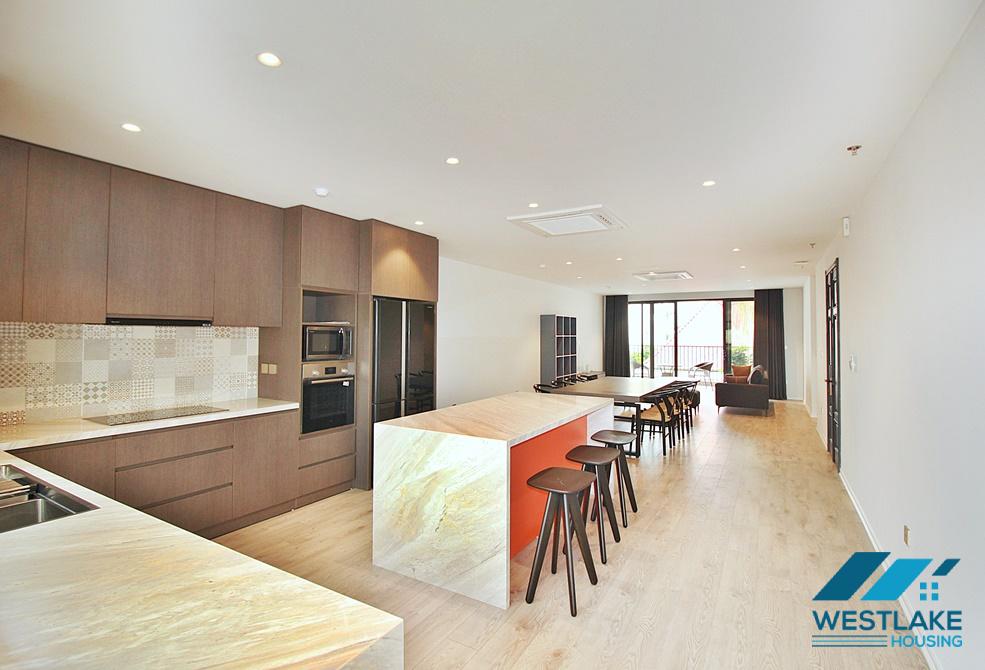 A morden and high floor 3 bedrooms apartment for rent in To Ngoc Van st, Tay Ho