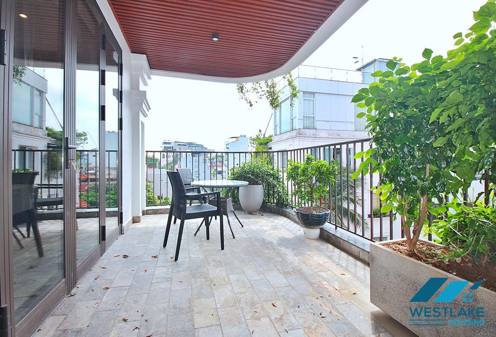 Giant terrace penhouse 4beds apartment for rent in To Ngoc Van st, Tay Ho