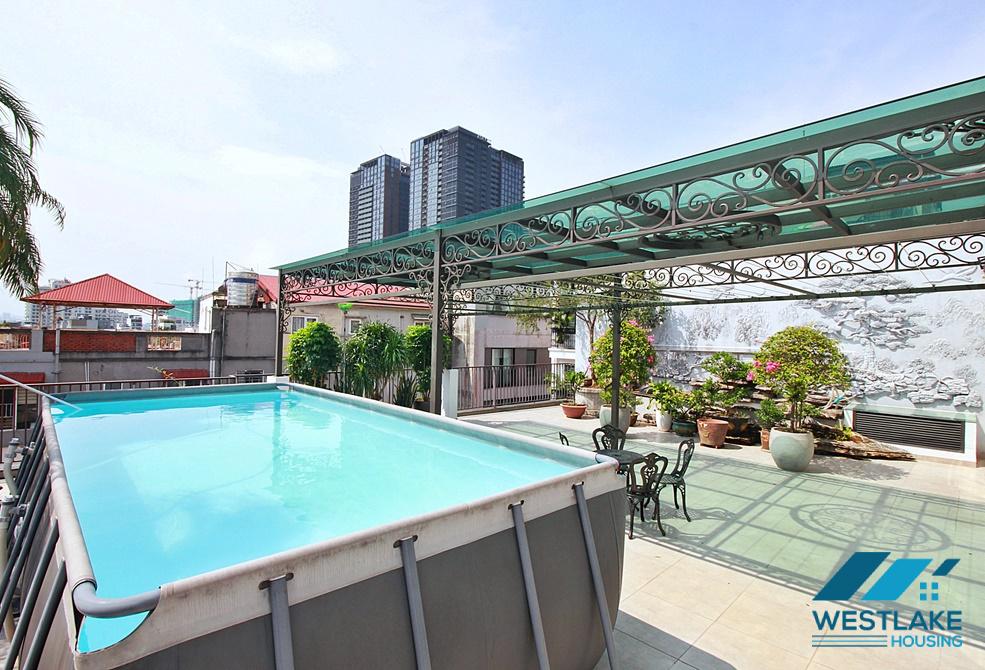 Giant terrace penhouse 4beds apartment for rent in To Ngoc Van st, Tay Ho
