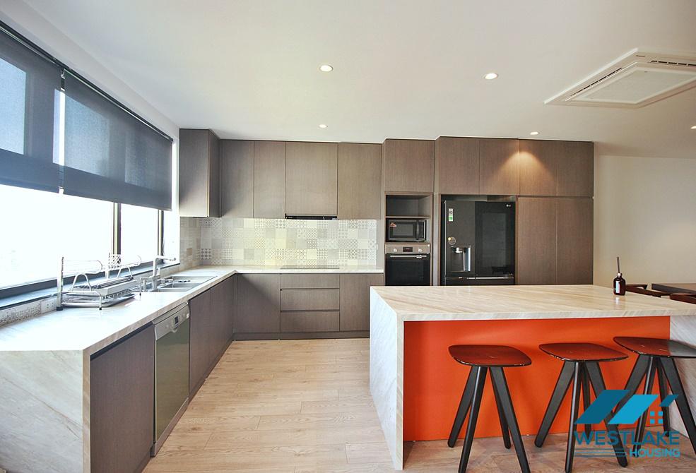 Giant terrace penhouse 4beds apartment for rent in To Ngoc Van st, Tay Ho