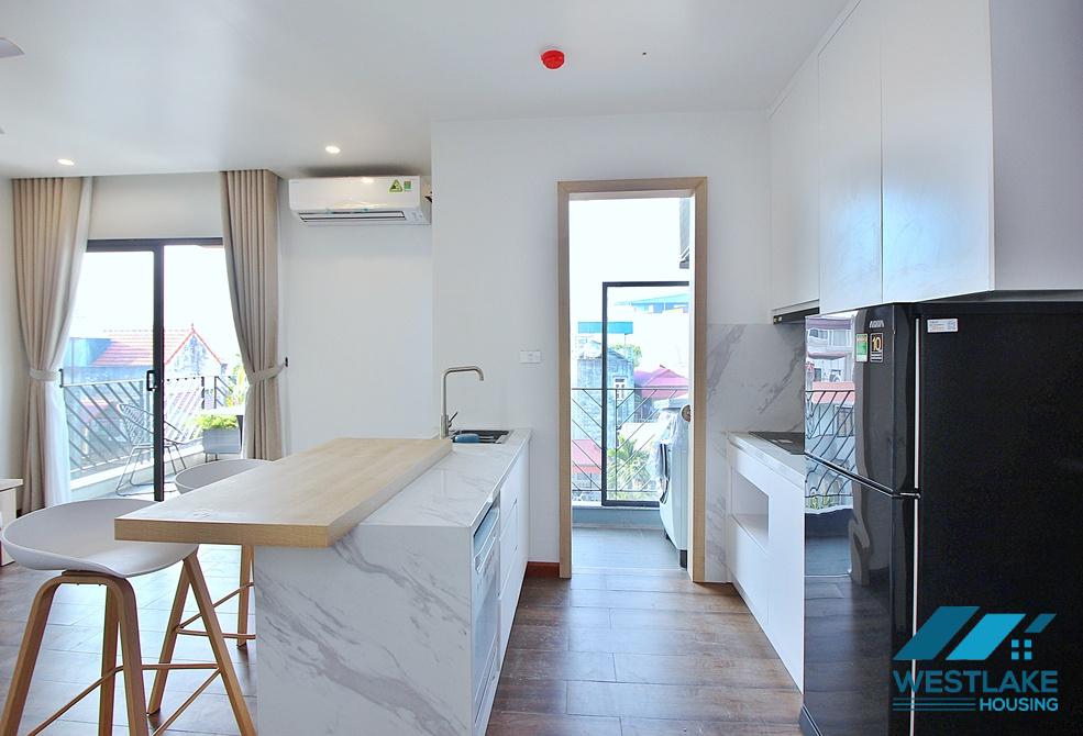 Bright 1 bedroom apartment for rent on Xuan Dieu street, Tay Ho, Ha Noi