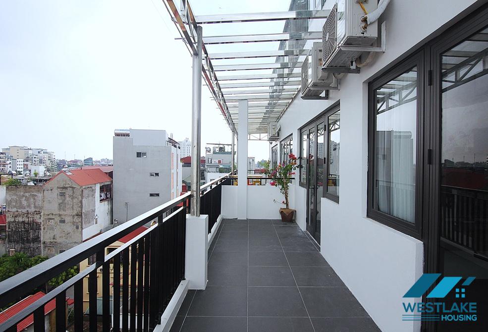 Spacious 1 bedroom apartment with big balcony for rent in Xuan Dieu, Tay Ho, Ha Noi