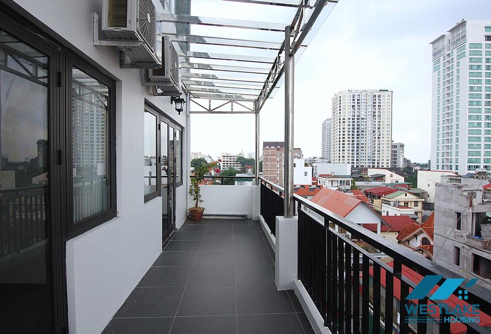 Spacious 1 bedroom apartment with big balcony for rent in Xuan Dieu, Tay Ho, Ha Noi
