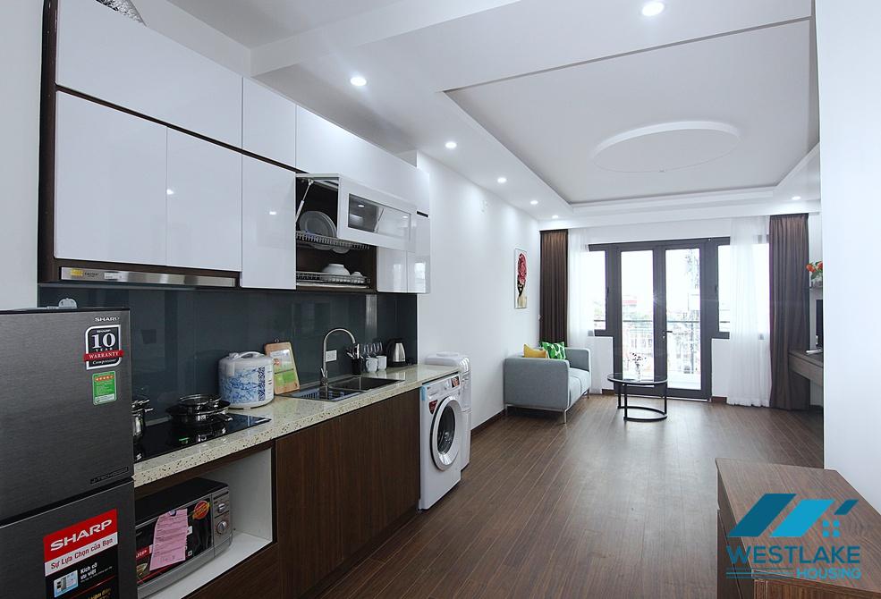 Spacious 1 bedroom apartment with big balcony for rent in Xuan Dieu, Tay Ho, Ha Noi