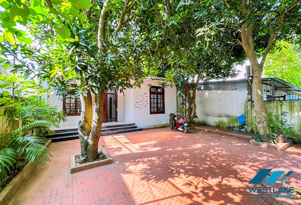 A furnished house with big yard for rent in Tay Ho, Ha Noi