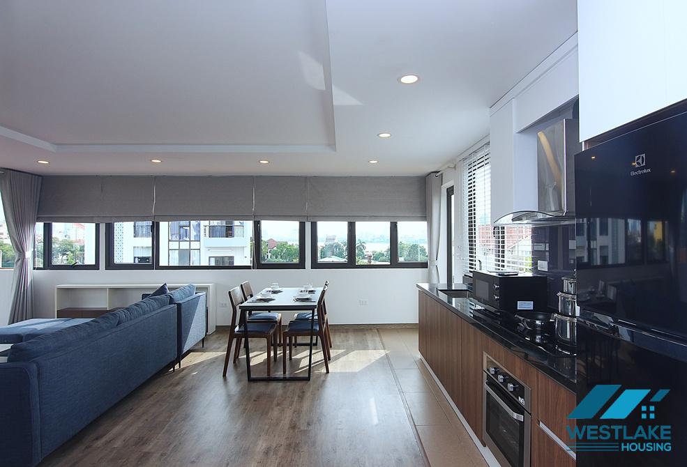 Lake view one bedroom apartment with huge balcony and lake view for rent in Tay Ho, Ha Noi