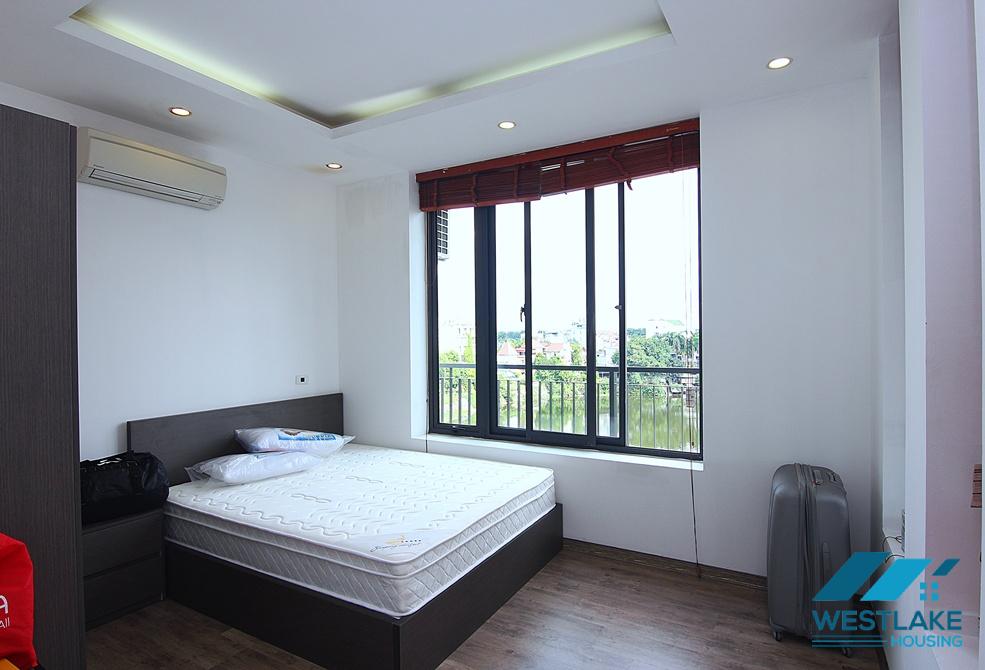 Lake view one bedroom apartment with huge balcony and lake view for rent in Tay Ho, Ha Noi