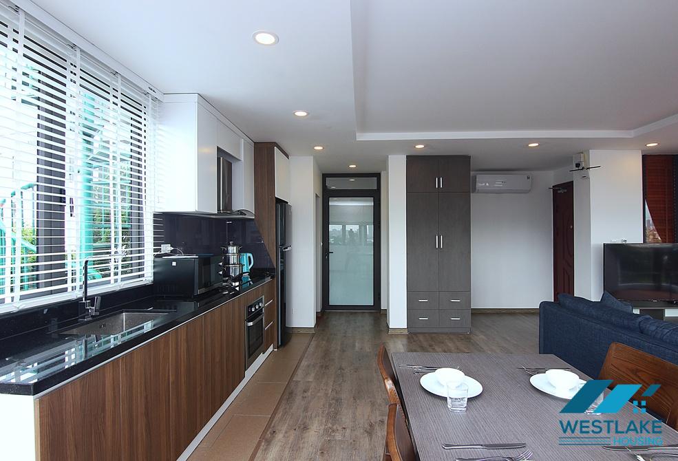 Lake view one bedroom apartment with huge balcony and lake view for rent in Tay Ho, Ha Noi
