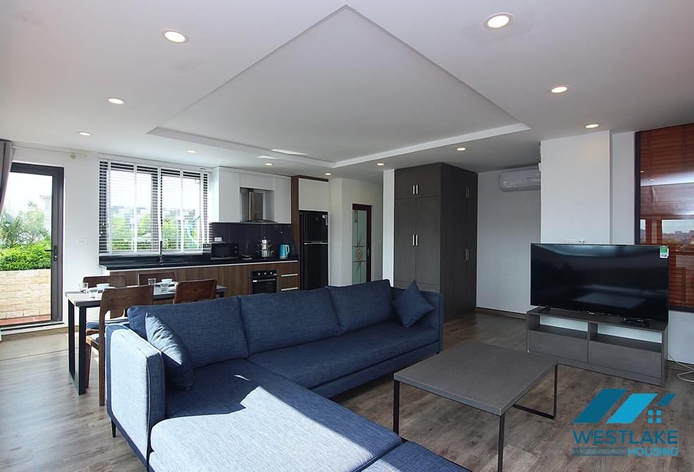 Lake view one bedroom apartment with huge balcony and lake view for rent in Tay Ho, Ha Noi