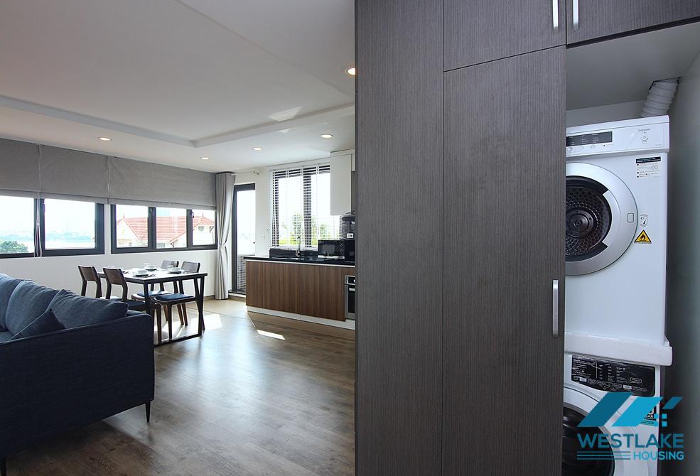 Lake view one bedroom apartment with huge balcony and lake view for rent in Tay Ho, Ha Noi