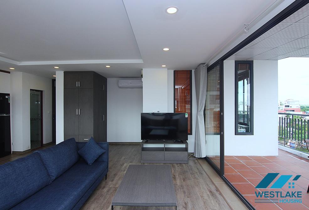 Lake view one bedroom apartment with huge balcony and lake view for rent in Tay Ho, Ha Noi