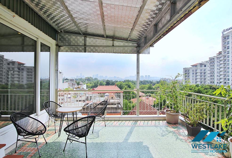 A top floor 1 bedroom apartment for rent in Dang Thai Mai, Tay Ho