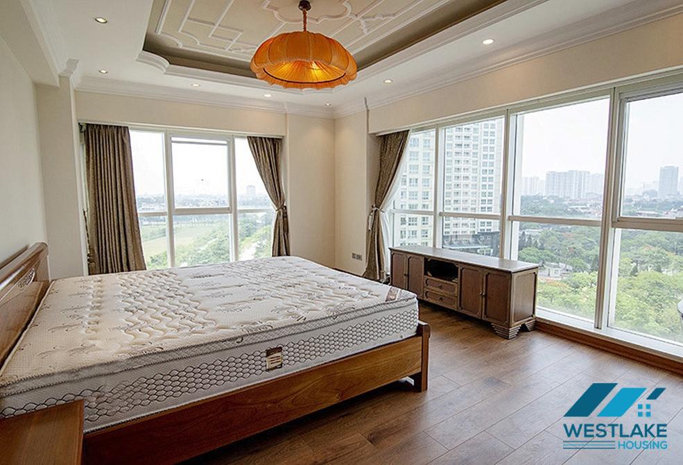 Golf and lake view 4 bedroom apartment for rent in L1 building, Ciputra, Tay Ho