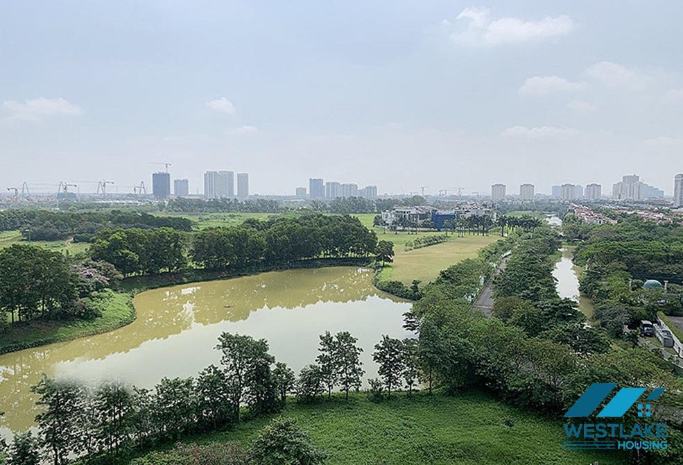 Golf and lake view 4 bedroom apartment for rent in L1 building, Ciputra, Tay Ho