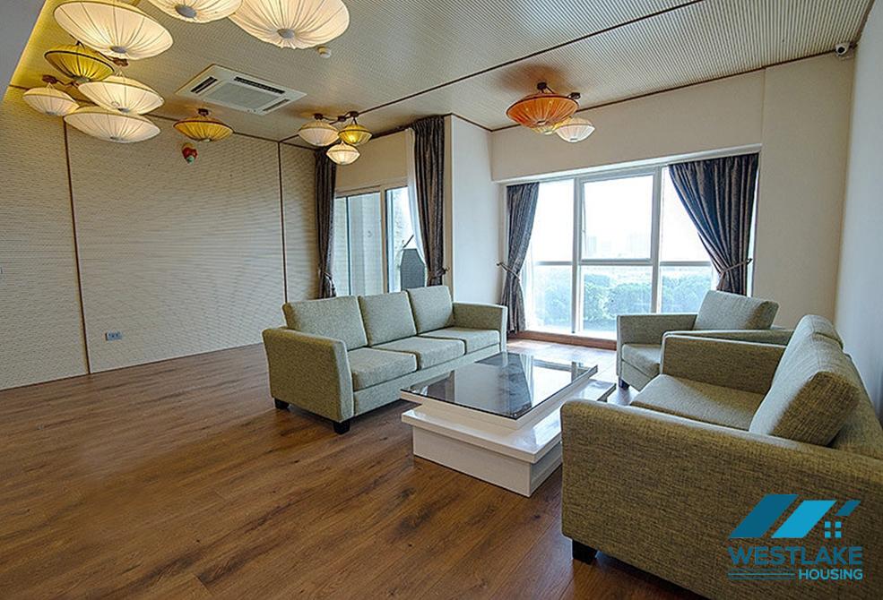 Golf and lake view 4 bedroom apartment for rent in L1 building, Ciputra, Tay Ho