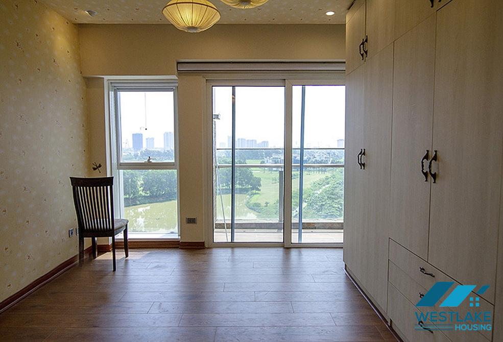 Golf and lake view 4 bedroom apartment for rent in L1 building, Ciputra, Tay Ho