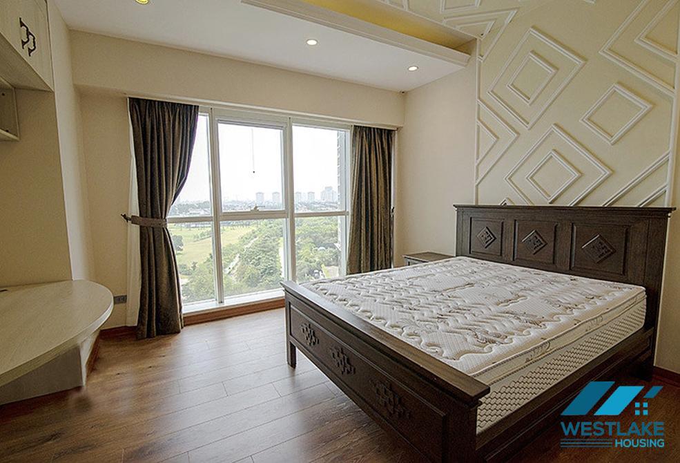 Golf and lake view 4 bedroom apartment for rent in L1 building, Ciputra, Tay Ho