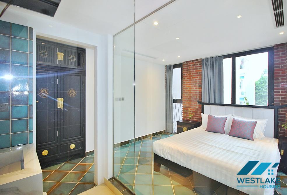 An unique style 4 bedroom apartment for rent in Tay Ho, Ha Noi